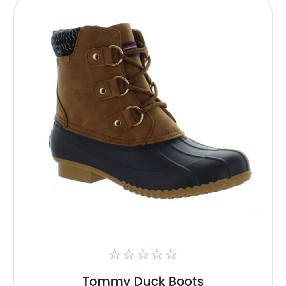 Tommy Hilfiger Duck‎ Boots, size 8M.